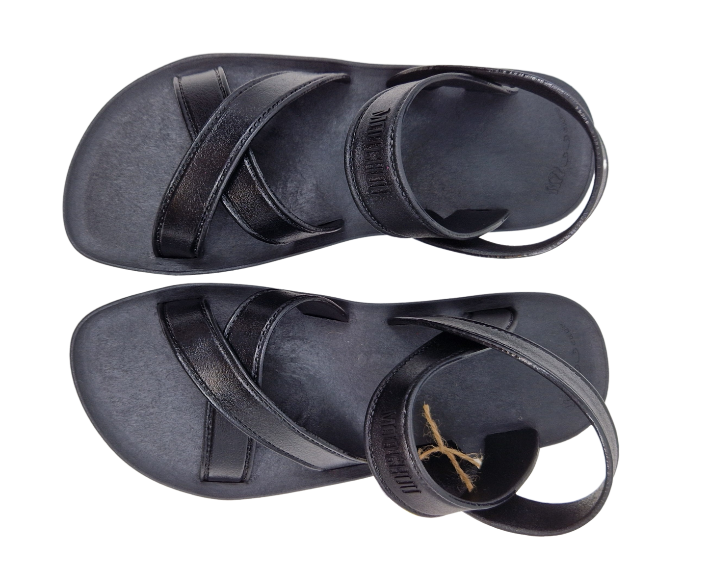 MooChuu Vegan Barefoot Cross Sandals All Black