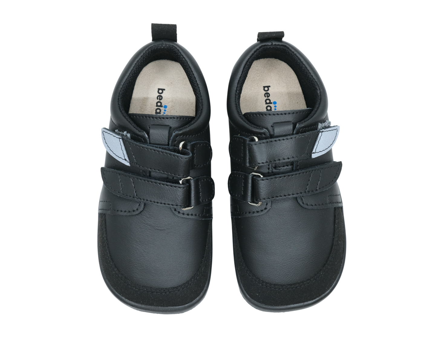 Beda Barefoot Leather Trainers School Shoes – Just Black