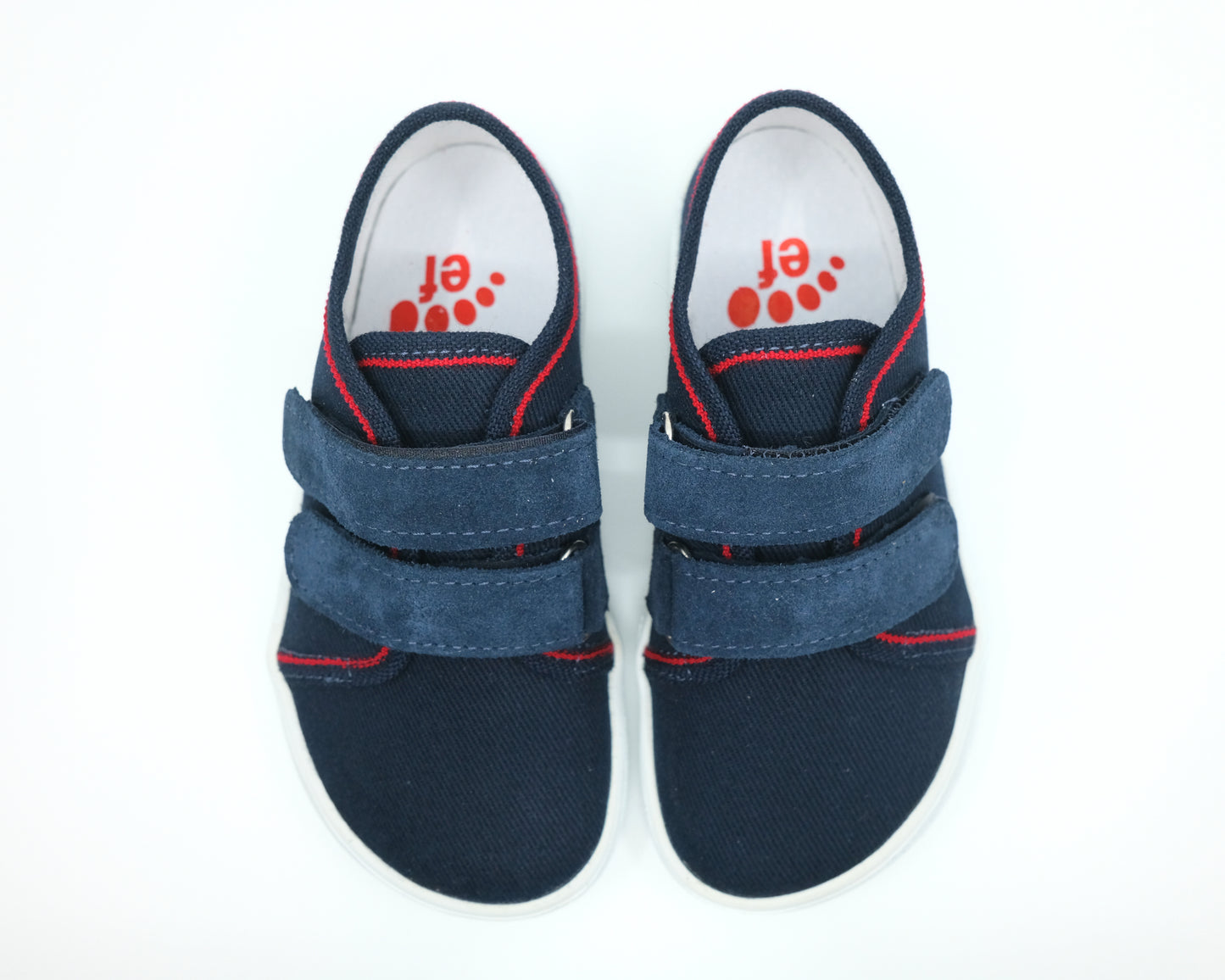 EF Barefoot canvas shoes Navy Red