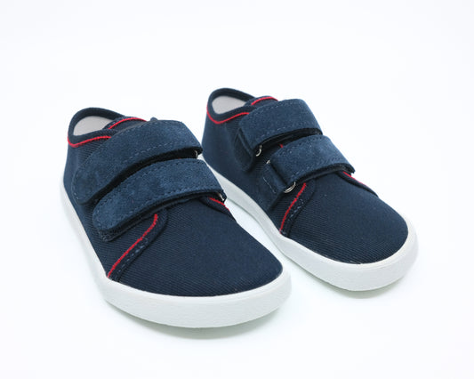 EF Barefoot canvas shoes Navy Red